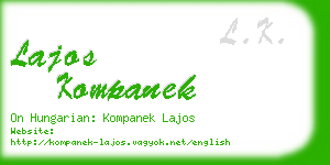 lajos kompanek business card